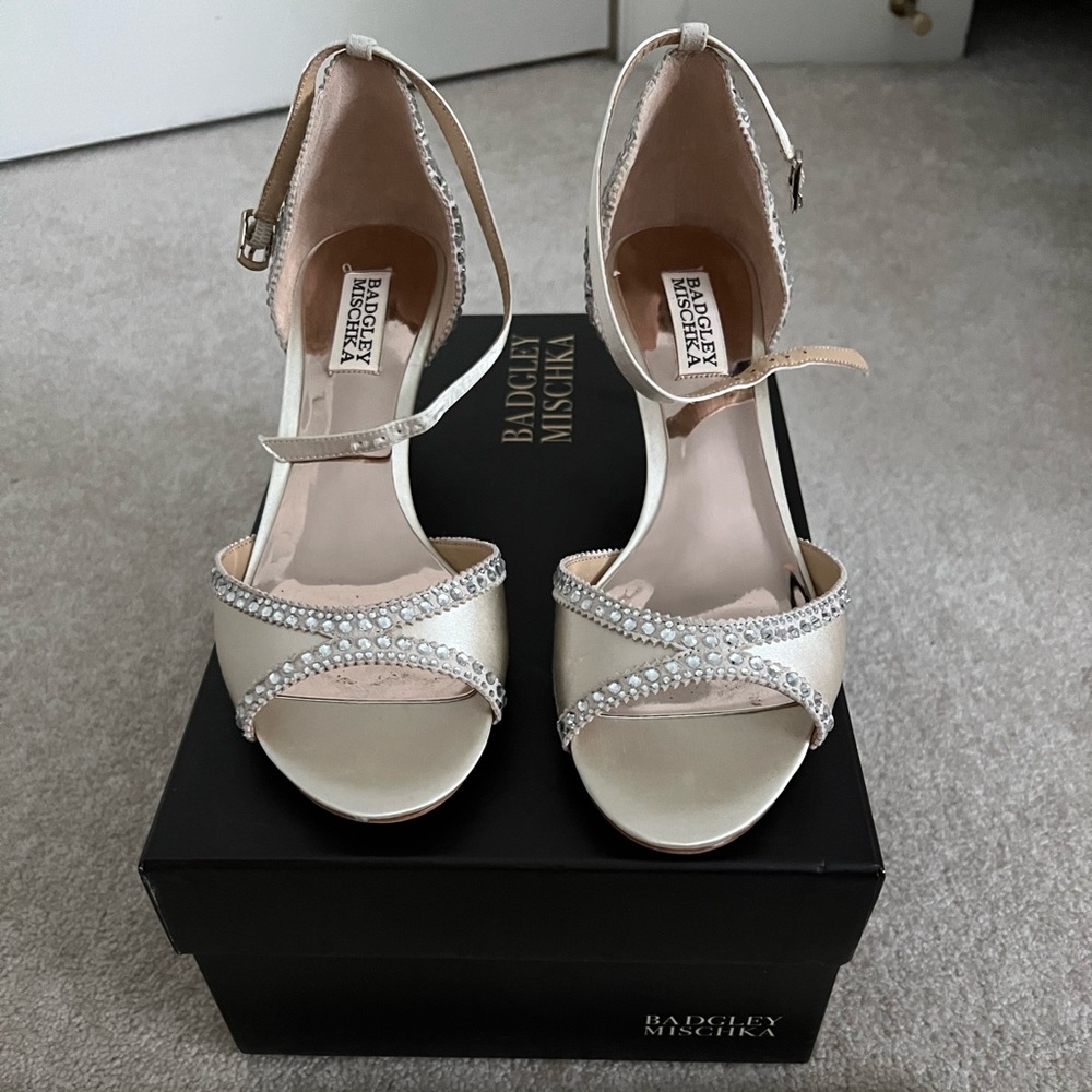Badgley Mischka Gillian Ankle Strap Heel.